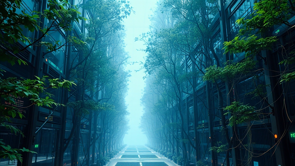 AI 시대, 지속 가능한 전력 소비 전략 (realistic 스타일)