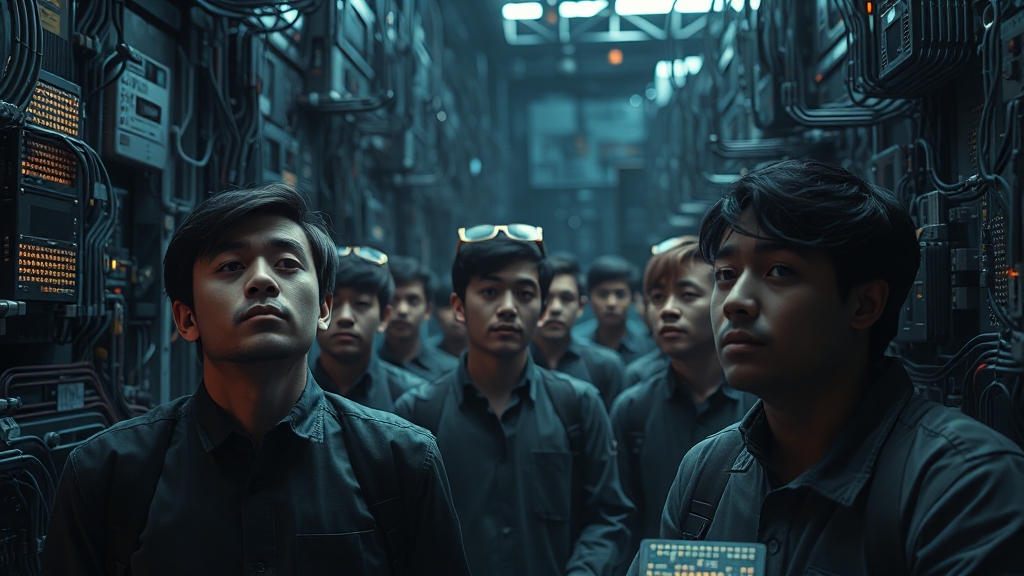 산업별 영향 및 파급 효과 (realistic 스타일)