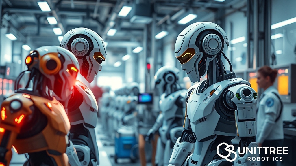 휴머노이드 로봇 시장 동향 및 전망 (realistic 스타일)