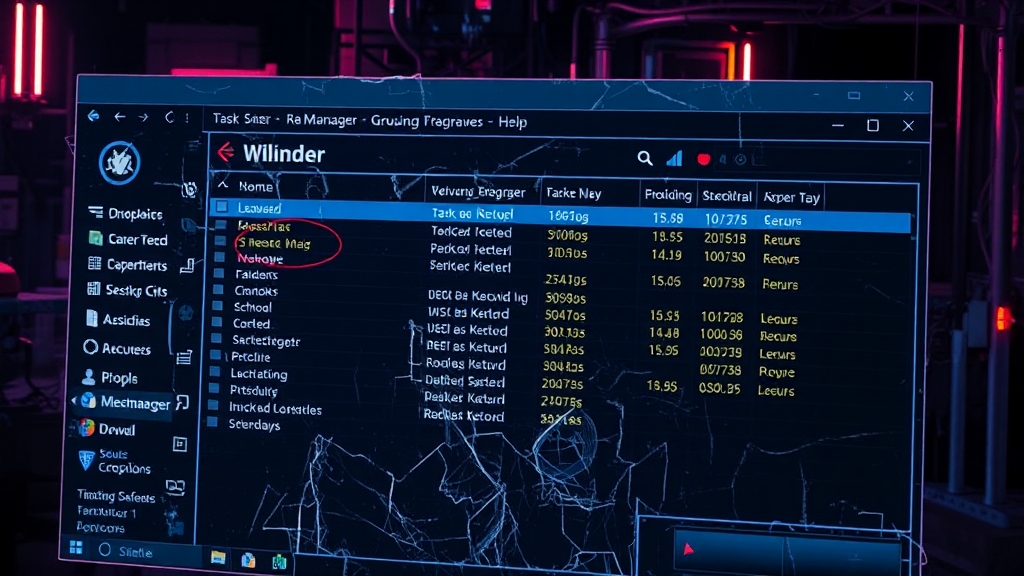 작업 관리자 문제 개요 (realistic 스타일)