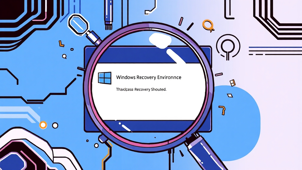 고급 문제 해결: WinRE 활용 (illustration 스타일)