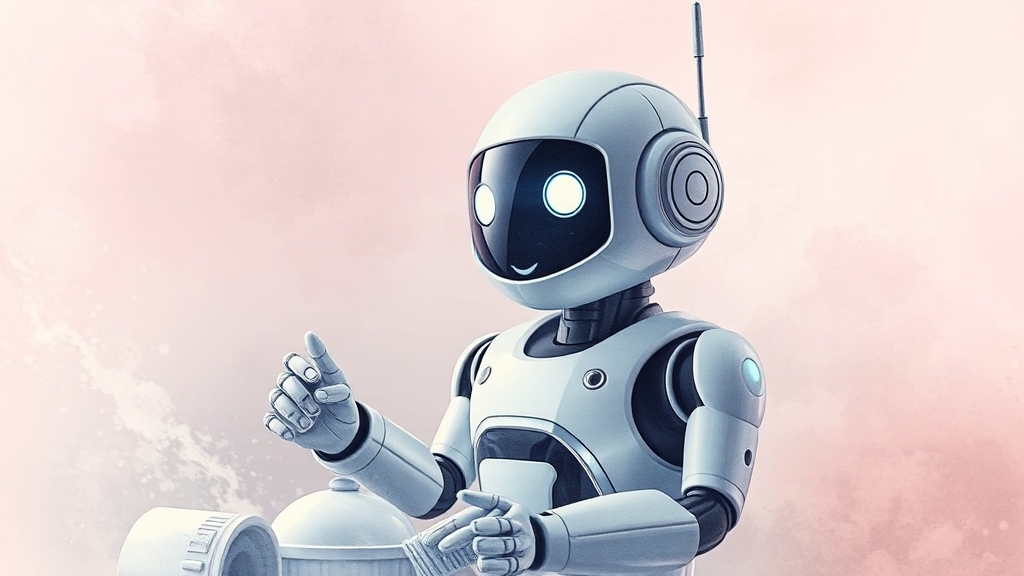 네오의 주요 기능: 집안일 자동화 (watercolor 스타일)