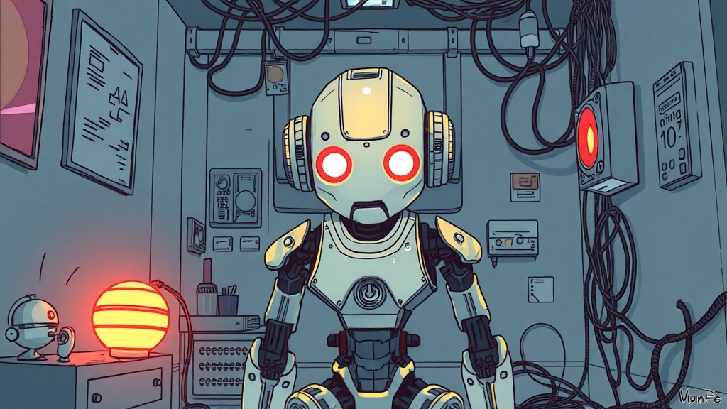 네오의 한계와 윤리적 고려 사항 (illustration 스타일)