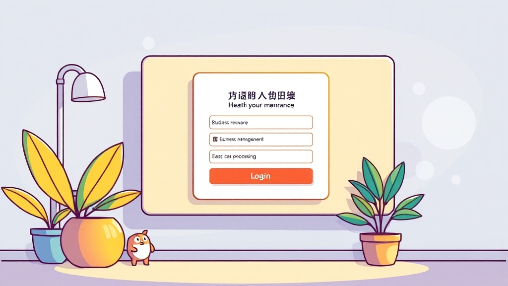 EDI 로그인 및 화면 구성 (cartoon 스타일)