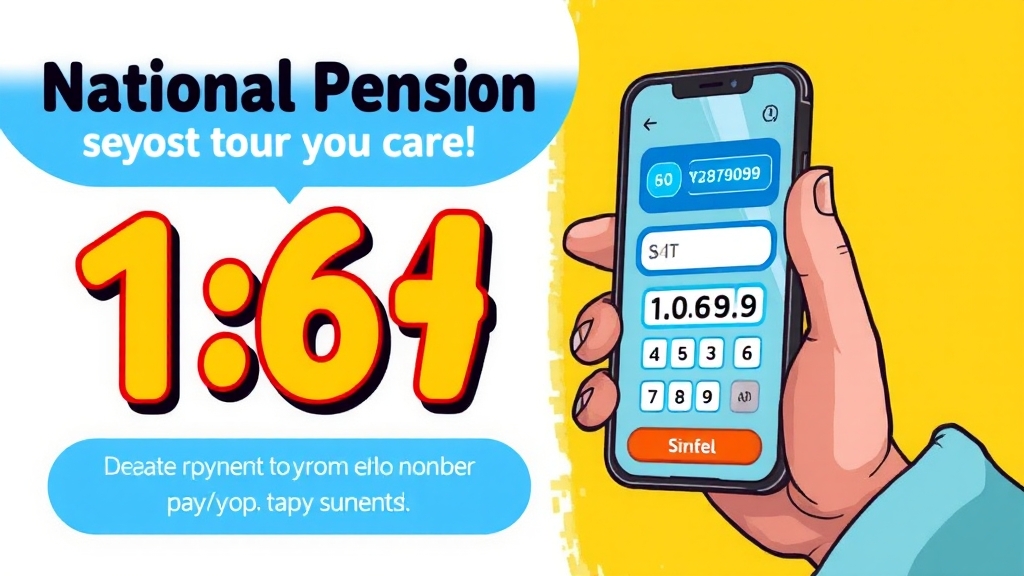 전자납부번호 조회 및 납부 (cartoon 스타일)