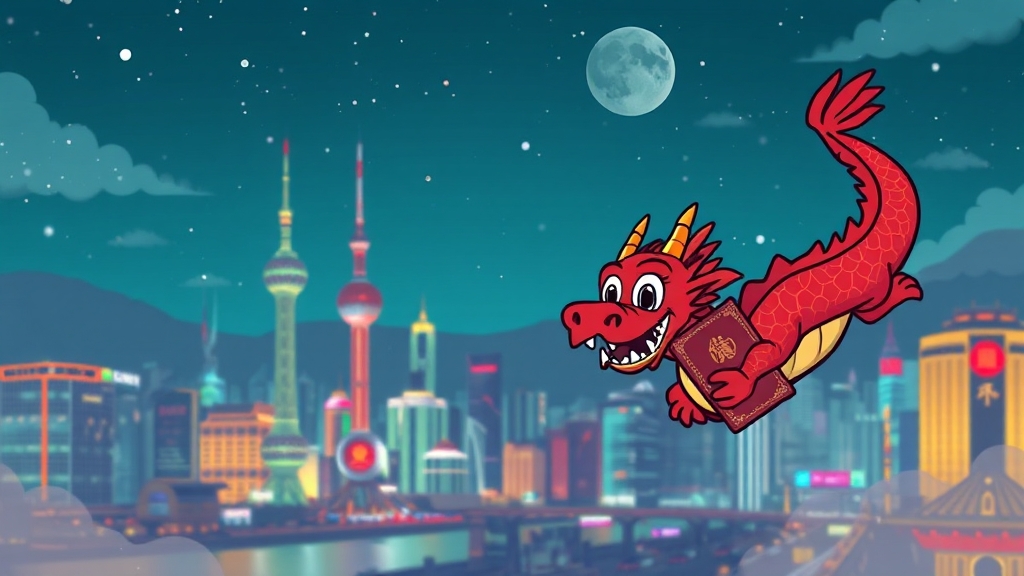 중국 무비자 연장 최신 정보 (cartoon 스타일)