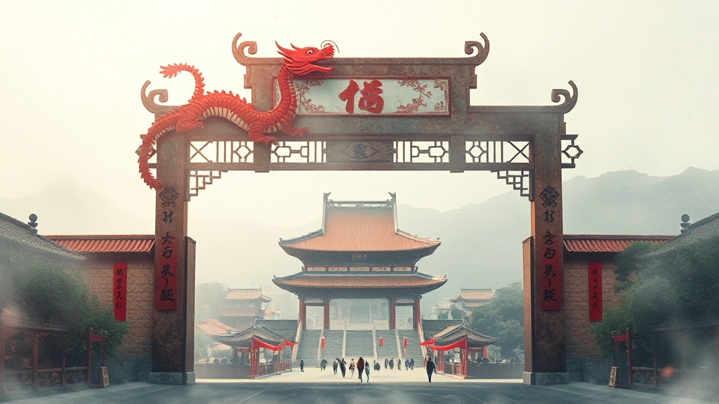 중국 무비자 연장 배경 및 의미 (watercolor 스타일)