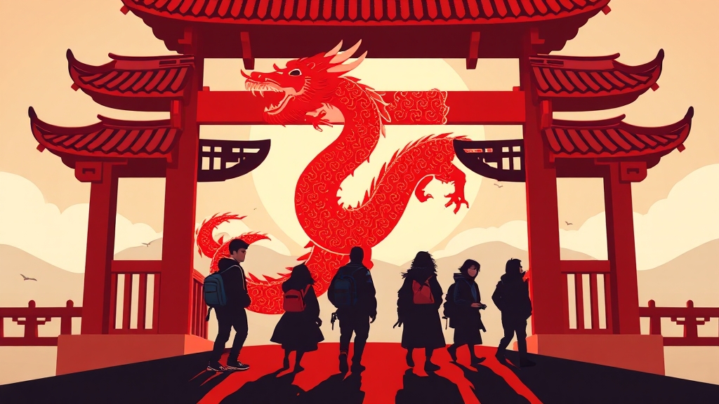 중국 무비자 정책과 한중 관계 (illustration 스타일)