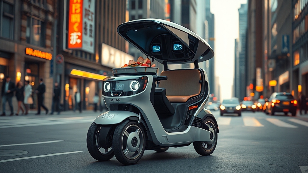 자율주행 배달 로봇 원리 (realistic 스타일)