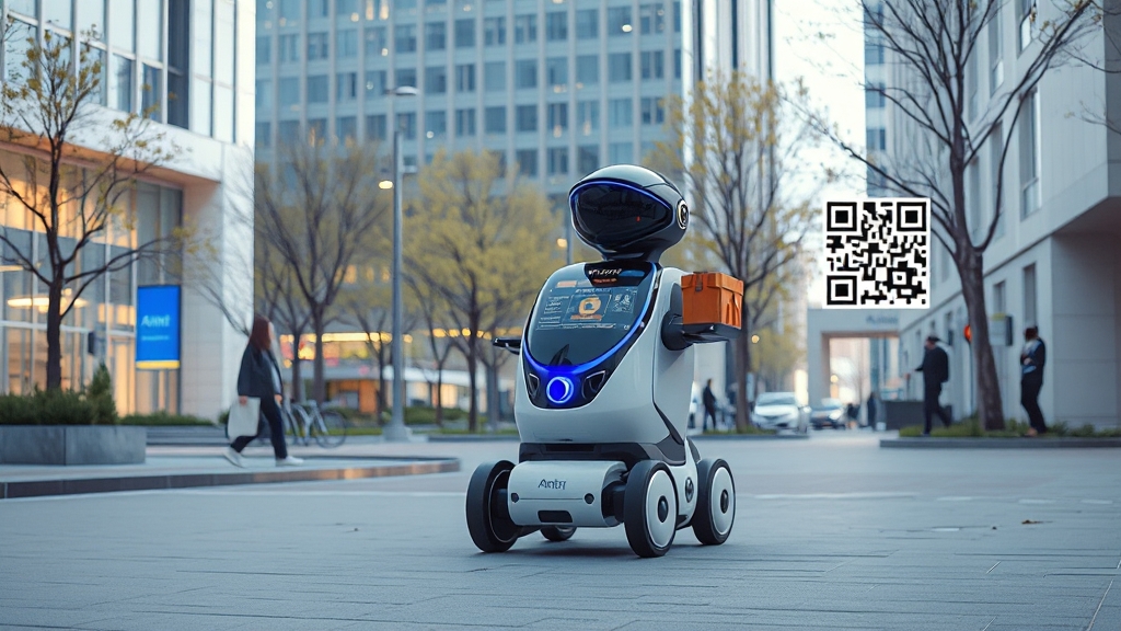 안산시 배달 로봇 이용법 (realistic 스타일)